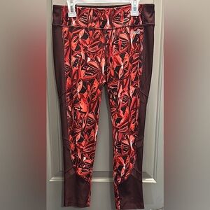 Avia Size S Maroon/Orange Leggings NWOT